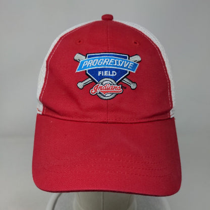 Indianapolis Indians Strapback Mesh Back Hat Red White Progressive Field MiLB