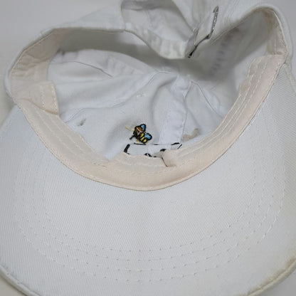 Baseball Cap White One Size Bee Kind Embroidered Honey Bee Nature Slideback Hat