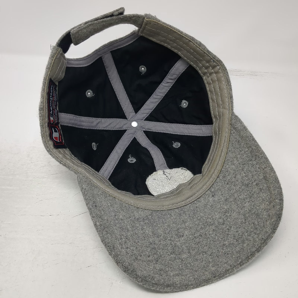 Champion Baseball Cap Gray One Size Yellowstone Montana Wool Strapback Hat
