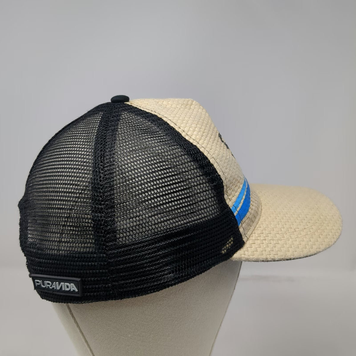 Optimis Souvenirs Trucker Hat Beige One Size Mesh Back Surf Costa Rica Pura Vida