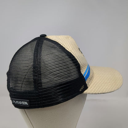 Optimis Souvenirs Trucker Hat Beige One Size Mesh Back Surf Costa Rica Pura Vida