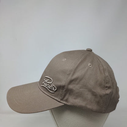 Paris Strapback Hat Tan One Size Adjustable Embroidered Solid Blank