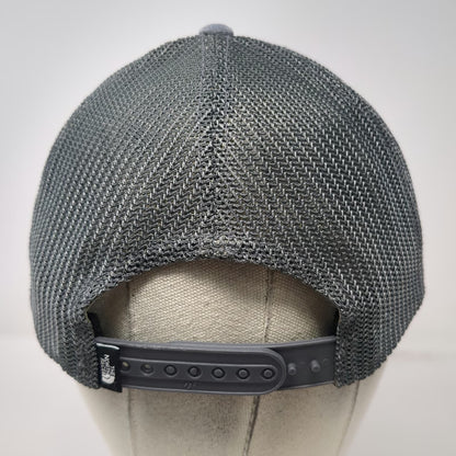The North Face Trucker Hat Gray One Size Mesh Back Snapback Logo Patch