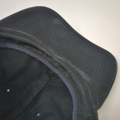 Nautica Baseball Cap Black One Size Sailboat Logo Slideback Curved Brim Hat