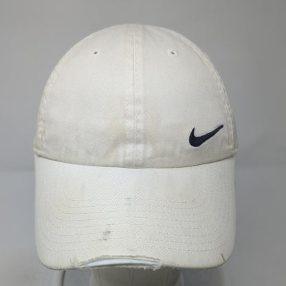 Nike Slideback Baseball Cap White OS Adjustable Embroidered Swoosh Heritage86