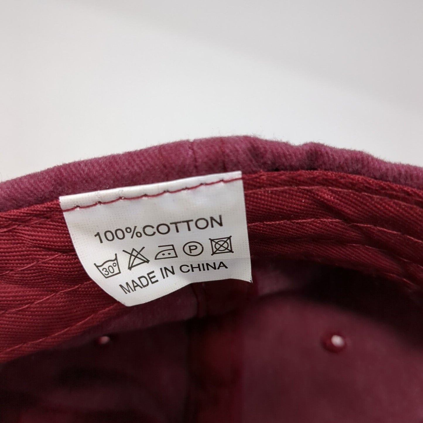 Unbranded Slideback Hat Red One Size Adjustable Vented Holes 6 Panel Blank