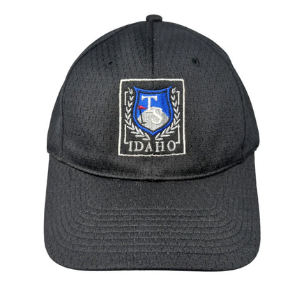 Idaho Strapback Hat Black One Size Adjustable Embroidered Port Authority