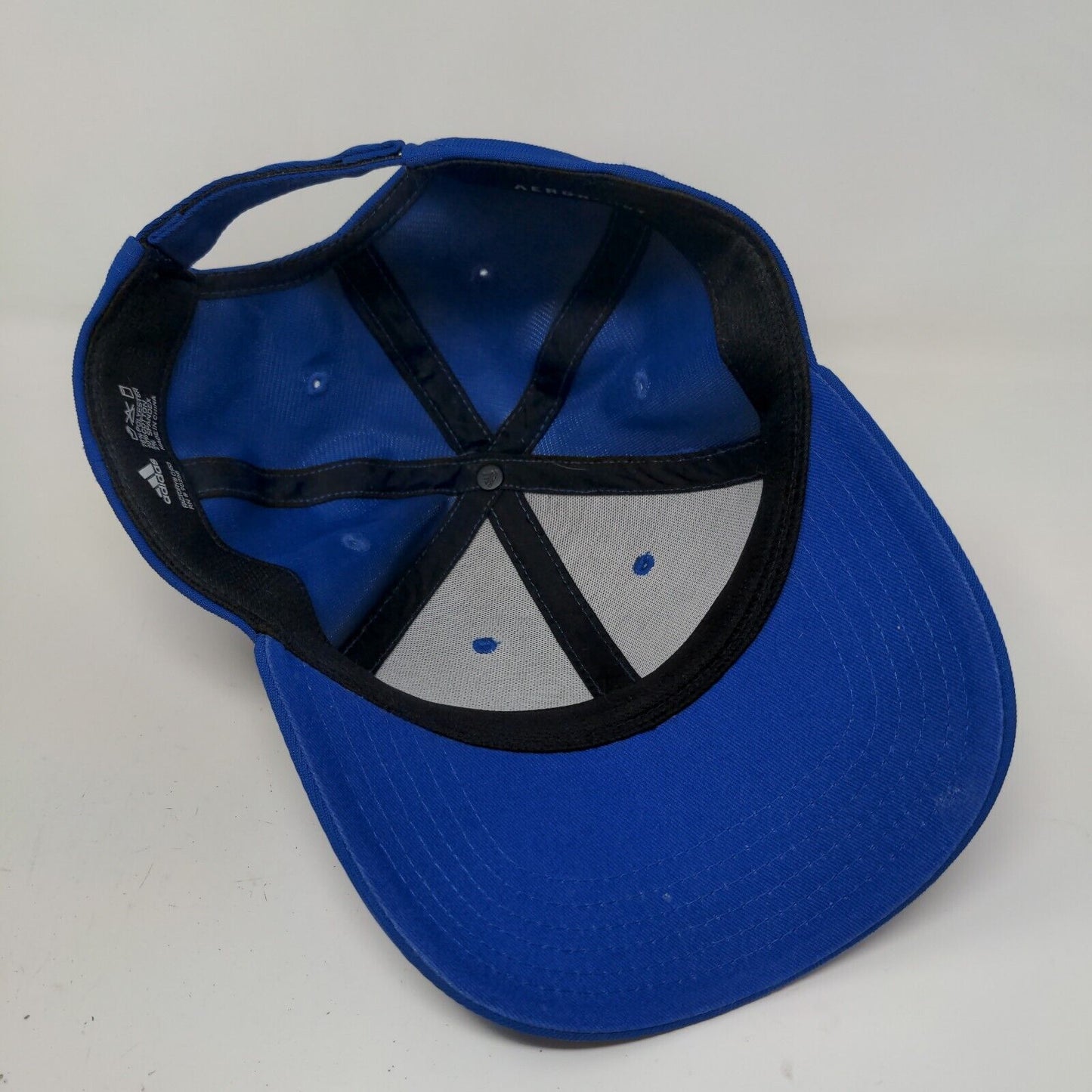 Adidas Men's Strapback Hat Blue 3D Spell Out Logo PolyCotton Blend