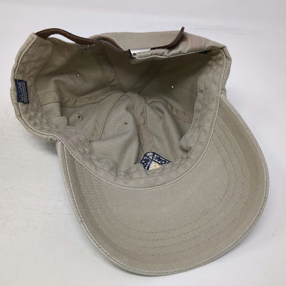 AE Performance Baseball Cap Beige One Size Slideback Leather Strap Grotto Hat