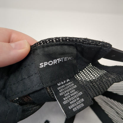 Lifetime Frontenac Snapback Trucker Hat Black OS Adjustable Mesh Back Sport-Tek