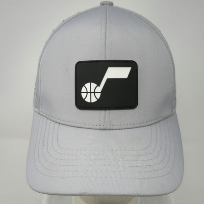 Team 49 Trucker Hat Gray One Size Snapback Perforated Utah Jazz Logo Patch
