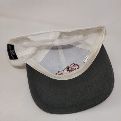 Mad Dog Snapback Trucker Hat Gray One Size Embroidered Mesh Back Cap America