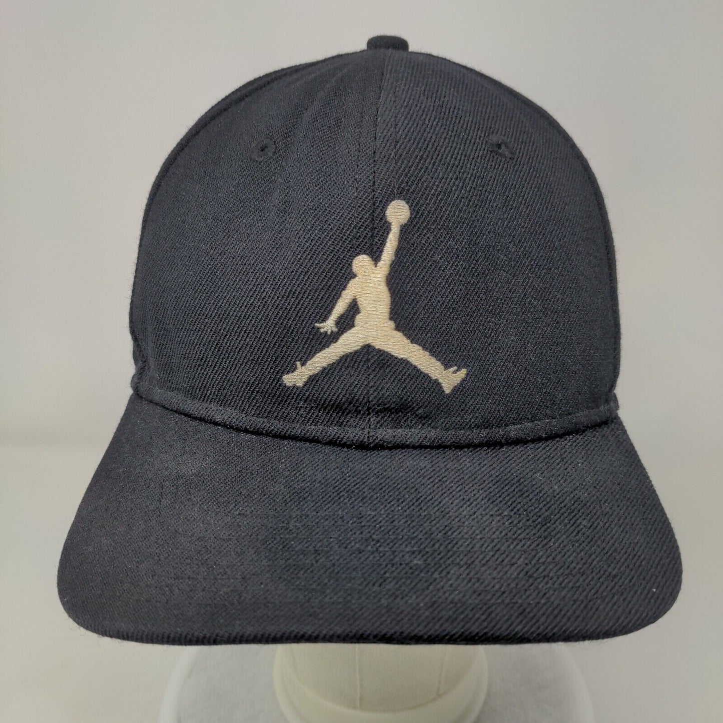 Jordan Jumpman Fitted Hat Black 7 1/4 Embroidered Vent Holes 6 Panel