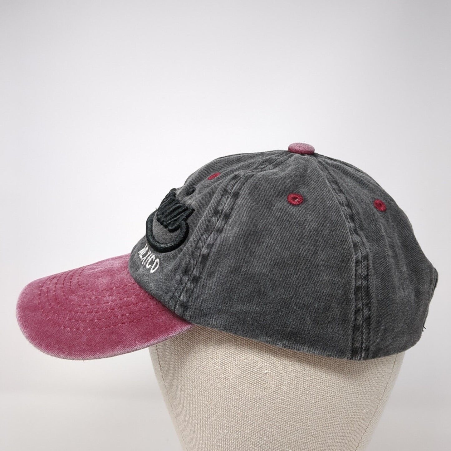 Bucerias Mexico Slideback Hat Multi OSFA Embroidered Colorblock 6 Panel
