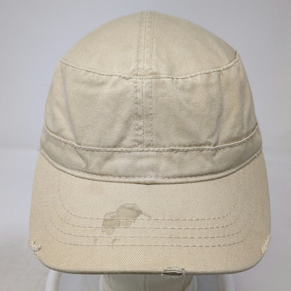 Otto Army Cap Beige One Size 3K Ranch Star Idaho Cotton Side Logo Strapback Hat