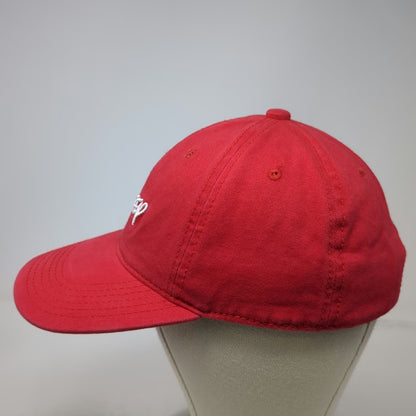 Disney Baseball Cap Red OSFM Mickey Embroidered Adjustable Cotton Slideback Hat
