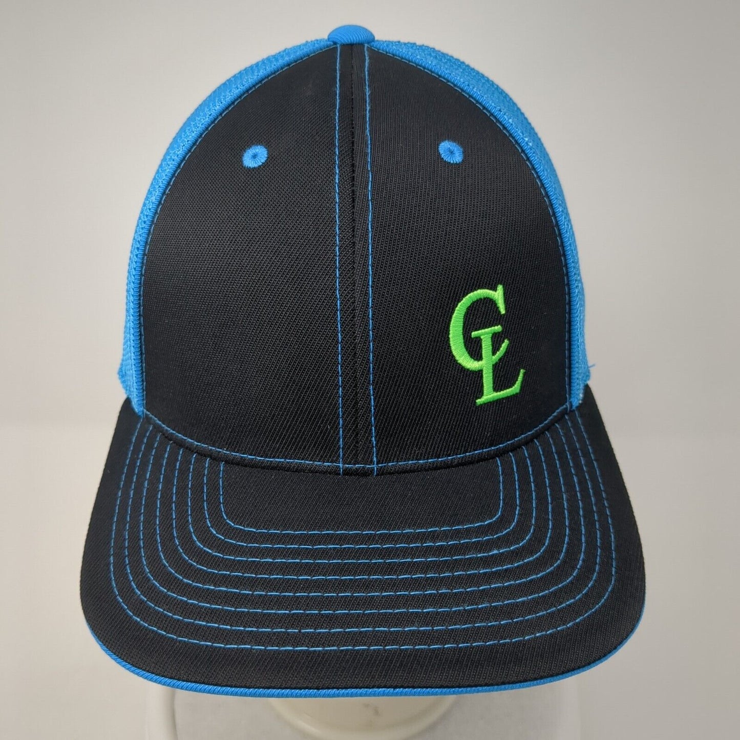 CL Fitted Mesh Back Trucker Hat Multi 7 3/8-8 Colorblock Pacific Headwear