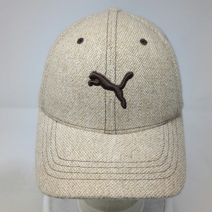 Puma Baseball Cap Beige XL Flexfit Wool Blend Embroidered Logo Hat Athletic