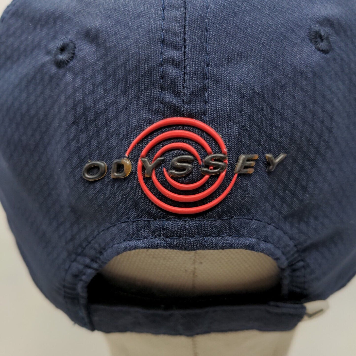 Callaway Golf Men's Strapback Hat Blue Adjustable 3D Odyssey Logo Distressed