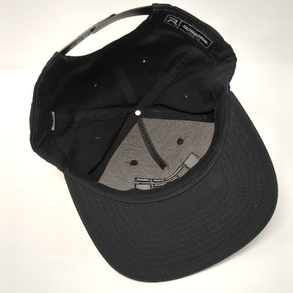 Greyloch Snapback Hat Black One Size Embroidered Solid Richardson