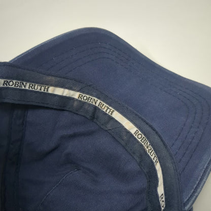 Robin Ruth 5 Panel Blue One Size Strapback California Bear Logo Hat Cotton
