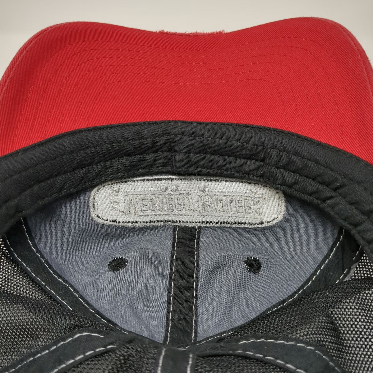 K-Products Baseball Cap Gray Red OSFM Western Trailers Semi Truck Mesh Logo Hat