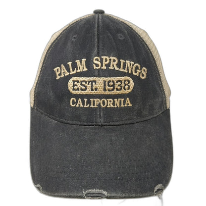 ESY Trucker Hat Gray One Size Mesh Back Snapback Palm Springs California 1938