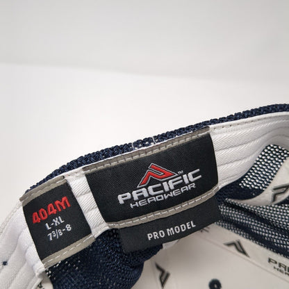 Letter N Fitted Mesh Back Trucker Hat Blue 7 3/8-8 Pacific Headwear