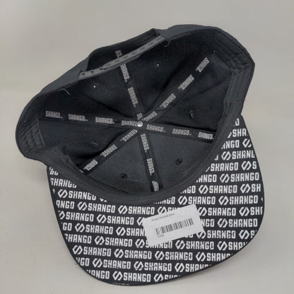 Shango Patch Snapback Hat Black One Size Adjustable 6 Panel Vent Holes