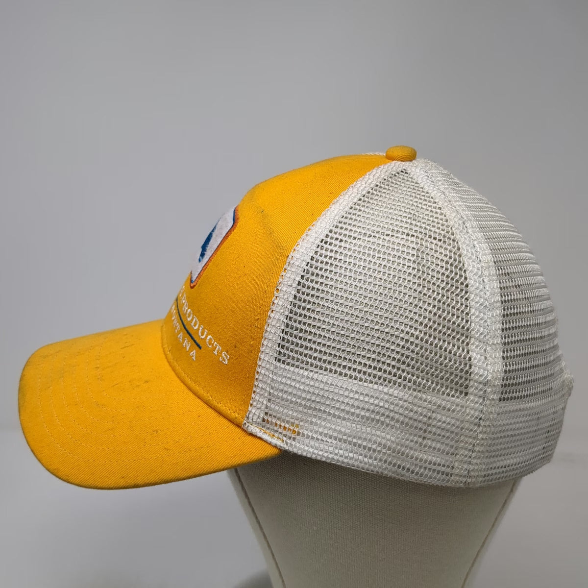 Simms Trucker Hat Yellow One Size Fish Patch Mesh Back Bozeman Montana Snapback