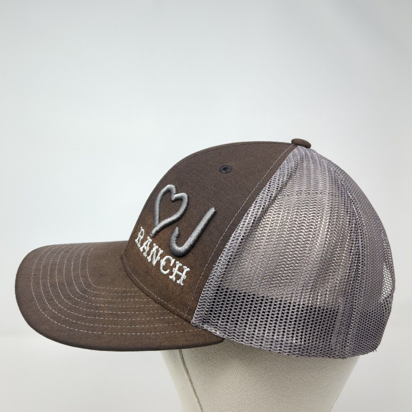 ♡J Ranch Snapback Trucker Hat Black One Size Adjustable Mesh Back Richardson