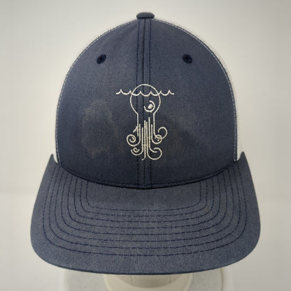 The Classics Yupoong Snapback Trucker Hat Blue One Size Adjustable Mesh Back