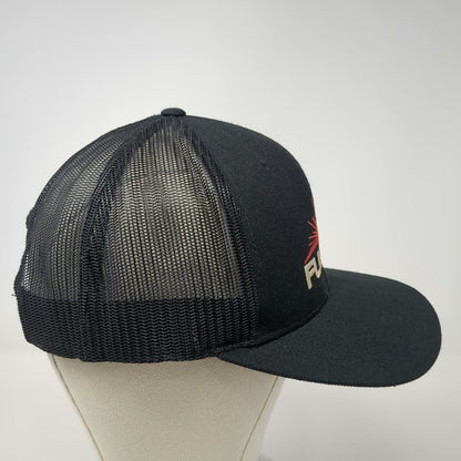 Richardson Trucker Hat Black One Size Fusion Welding Mesh Snapback Cap 511 Logo