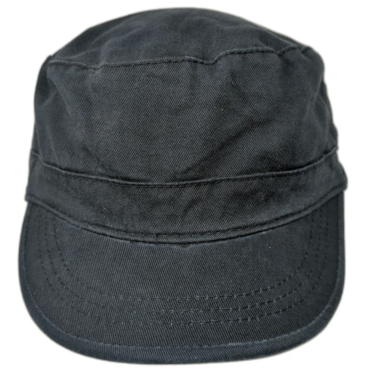 H&M Army Cap Black M Adjustable Cotton Slideback Hat Garment Quality Side Tag