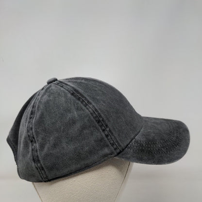 Unbranded Slideback Hat Gray OSFM Solid Adjustable Blank 6 Panel