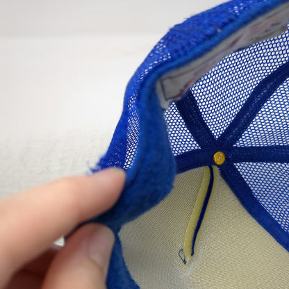 Otto Trucker Hat Blue OSFM Quilici Construction Excavator Mesh Snapback Rope Cap