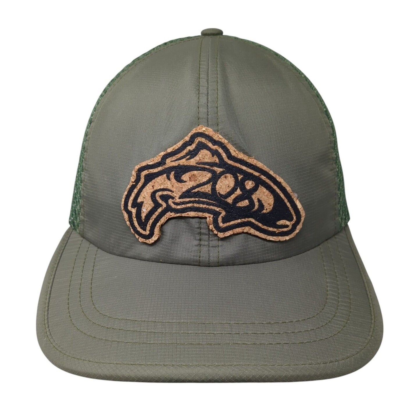 Richardson Strapback Trucker Hat Green One Size Adjustable Patch Outdoor