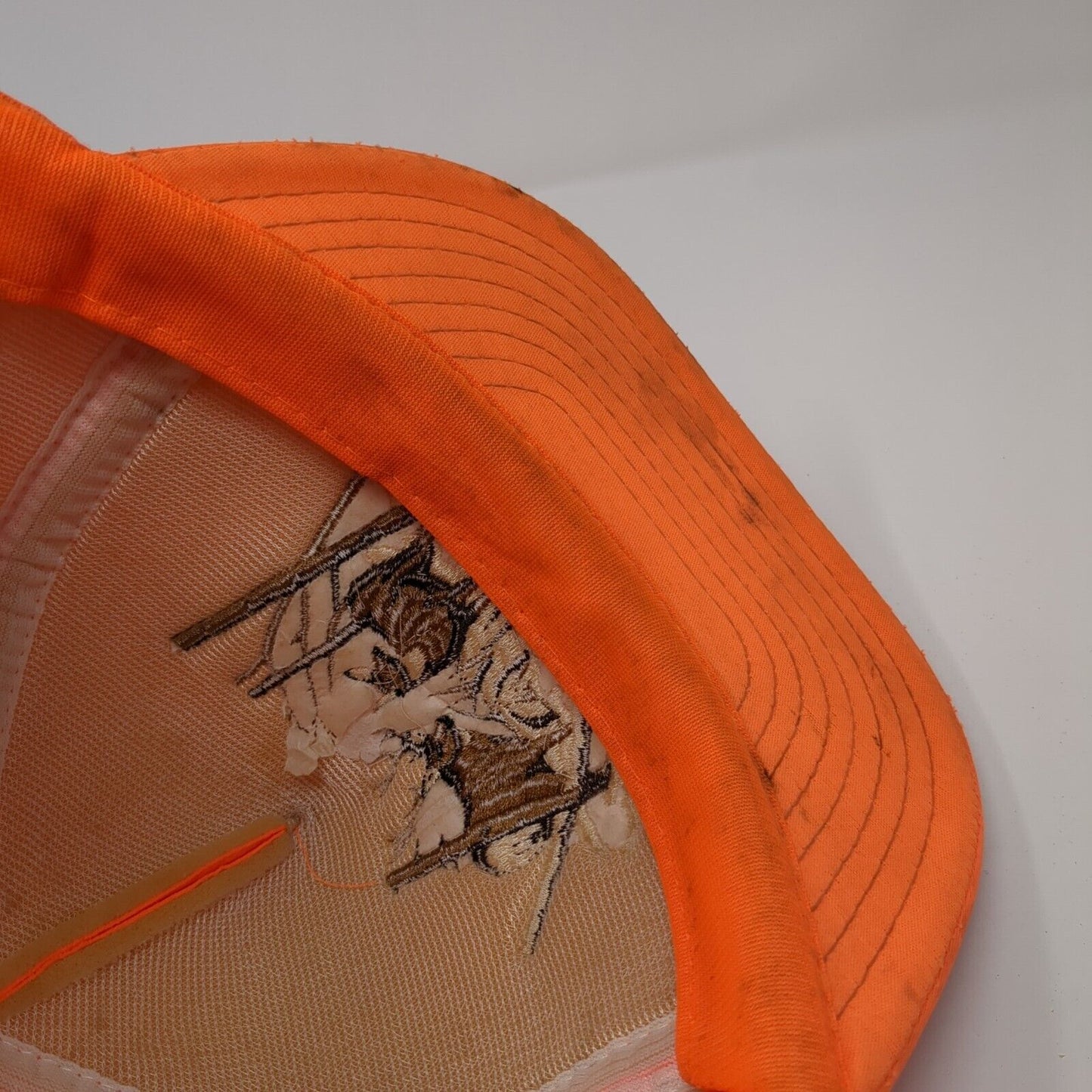 Deer Hunting Snapback Hat Orange One Size Adjustable Embroidered Mountain Top