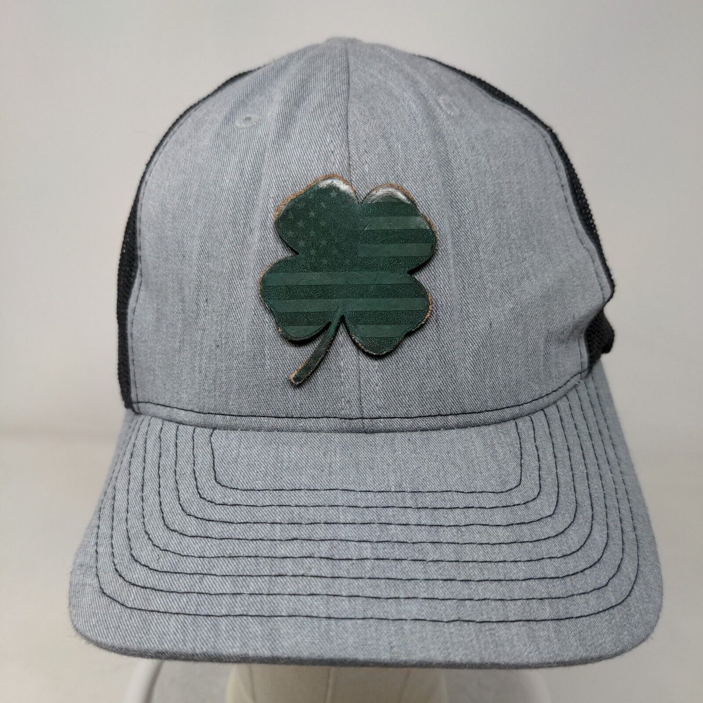 Shamrock Irish Snapback Mesh Back Trucker Hat Gray One Size Richardson