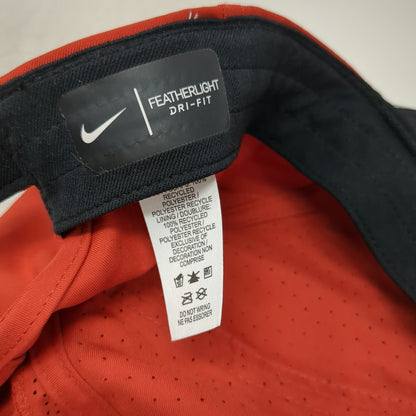 Nike Baseball Cap Orange One Size Featherlight Dri-FIT Strapback Running Hat