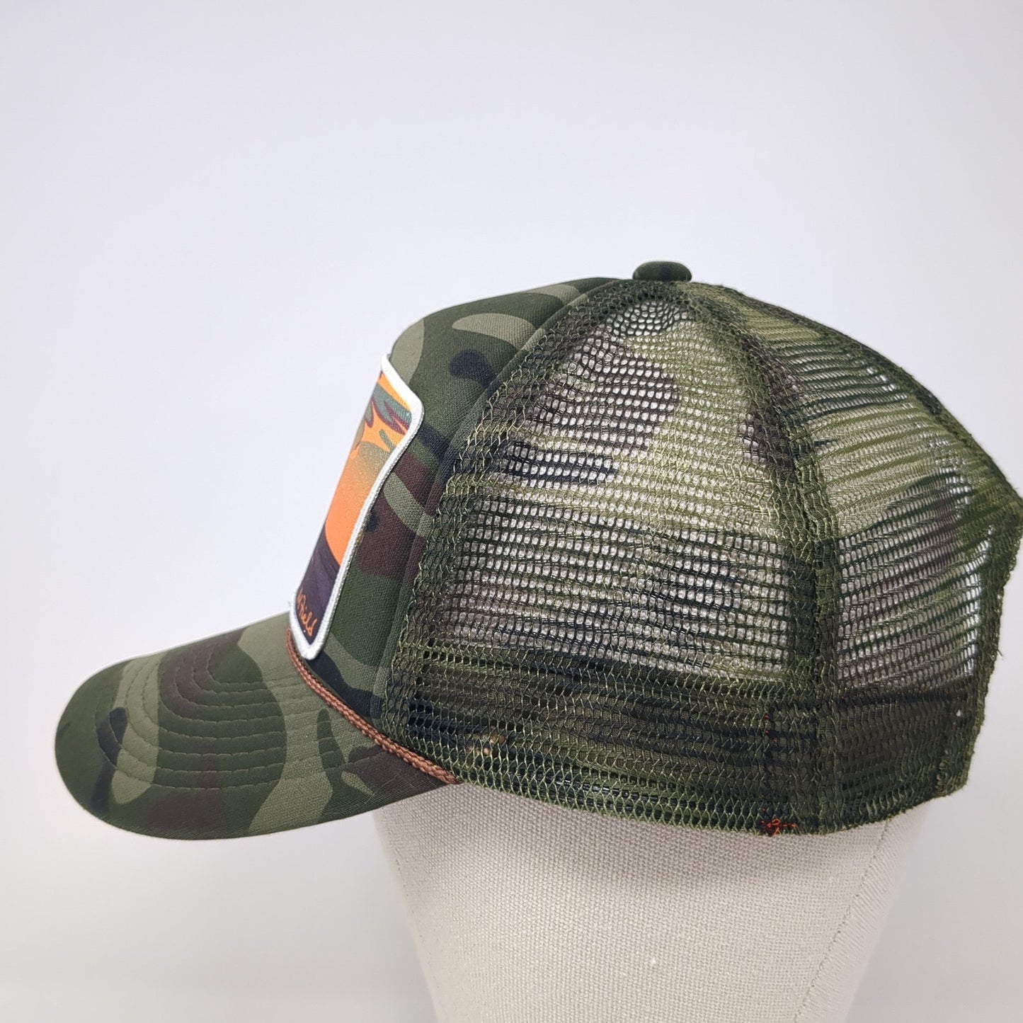 M. Field Trucker Hat Multicolor One Size Adjustable Embroidered Mesh Back Rope