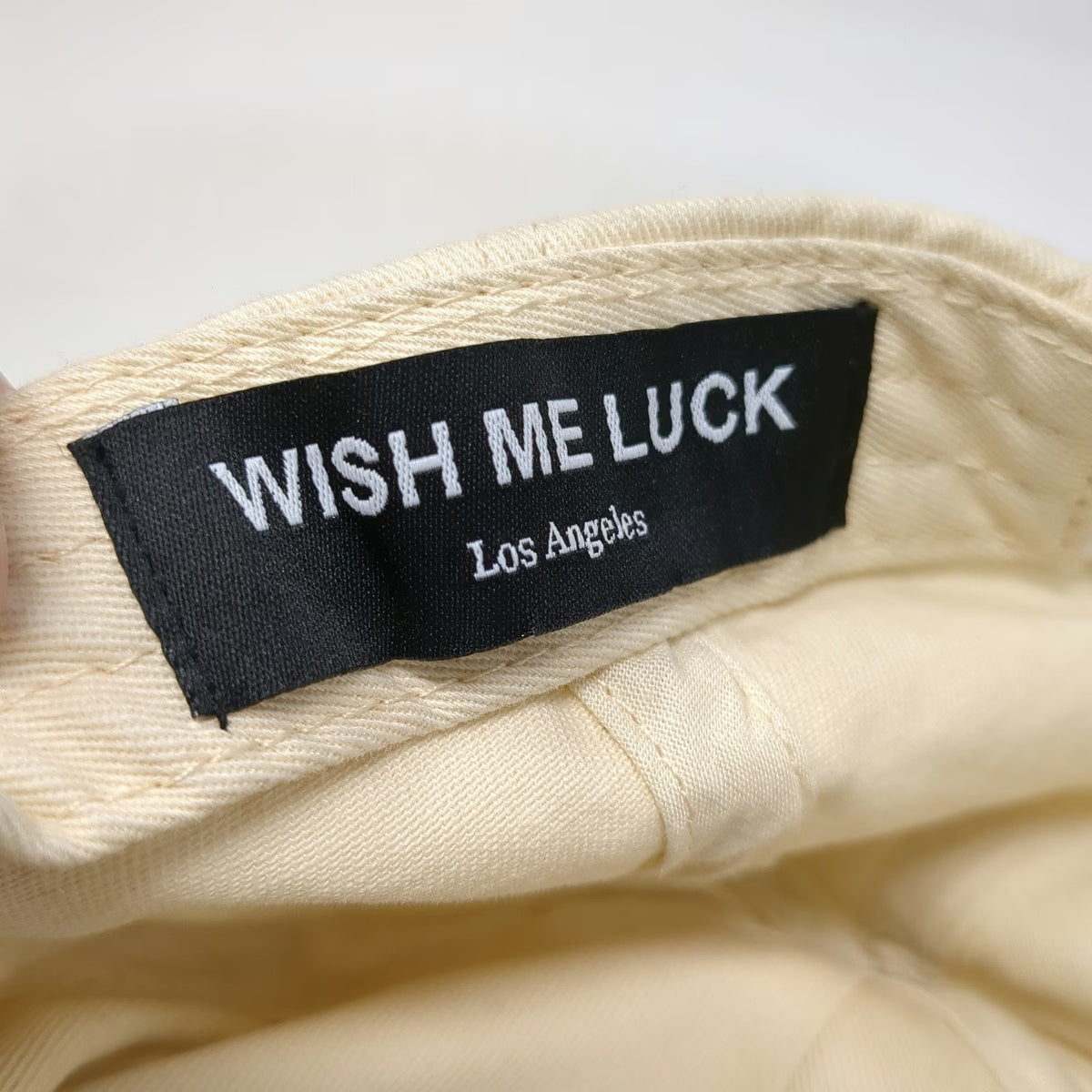 Wish Me Luck 5 Panel Beige One Size Hat Rope Camo Patch Snapback Ready Mix 777