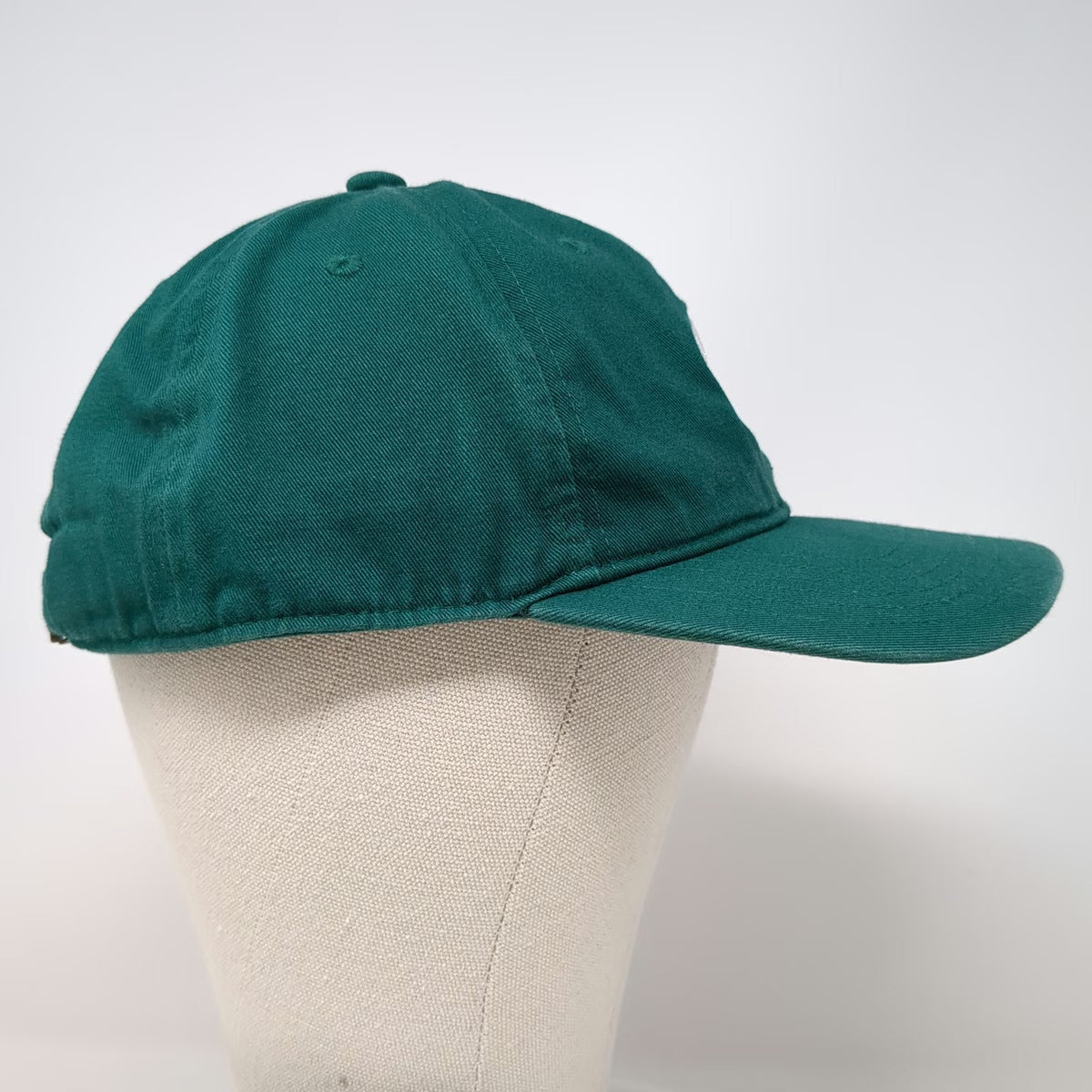 Adidas Baseball Cap Green One Size Embroidered Trefoil Logo Slideback Cotton Hat