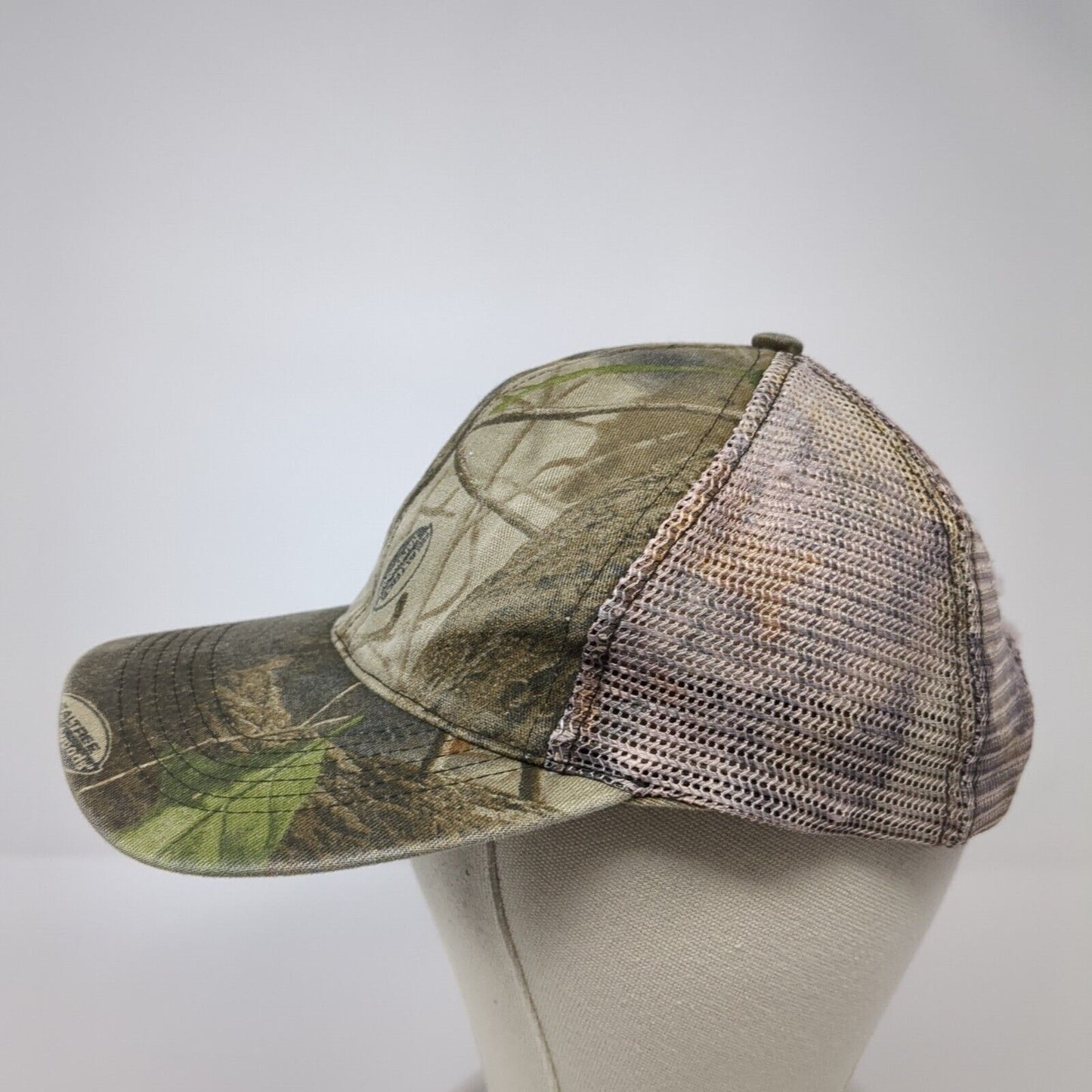 Realtree Strapback Trucker Hat Camo OS Adjustable Blank Whitewater Outdoors