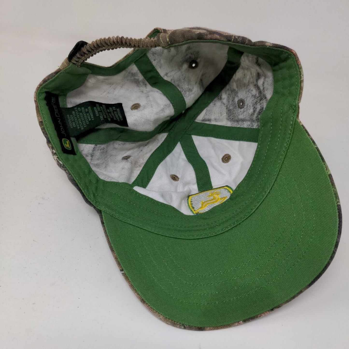 John Deere Boys Toddler Stretchy Hat Camo Size OS Embroidered Logo Cotton Blend