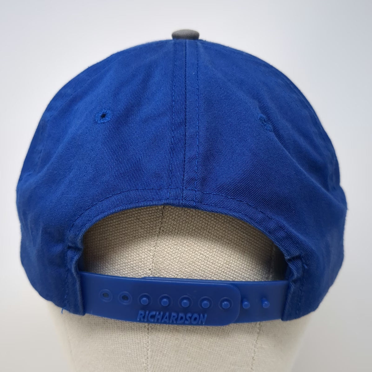 Richardson Snapback Hat Gray Blue One Size Melton Truck Lines Embroidered