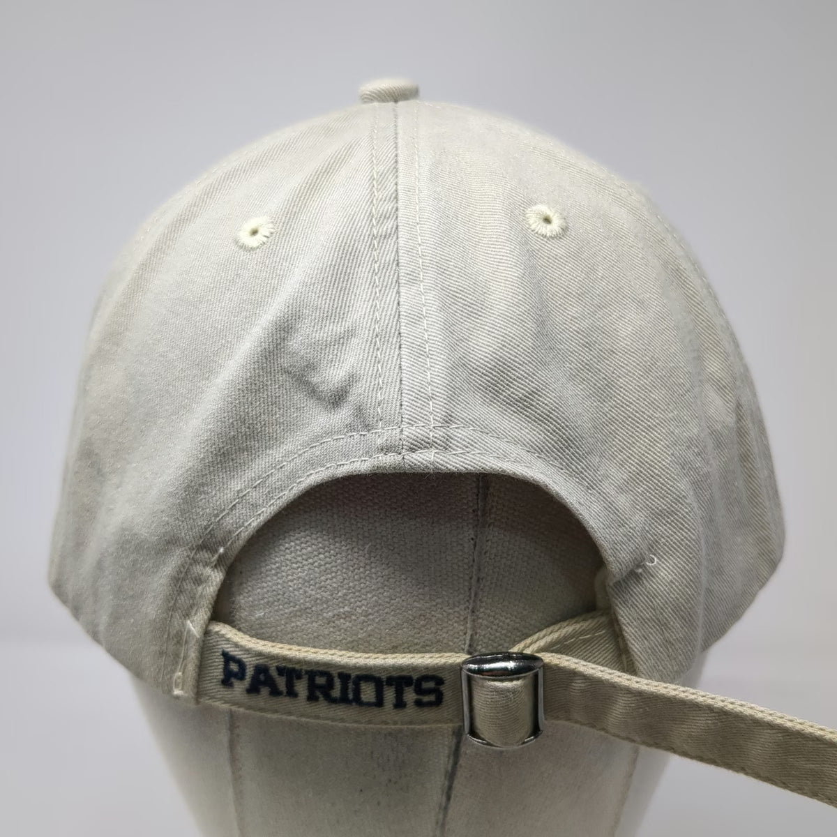 NFL New England Patriots Cap Beige One Size Slideback Embroidered Shield Logo