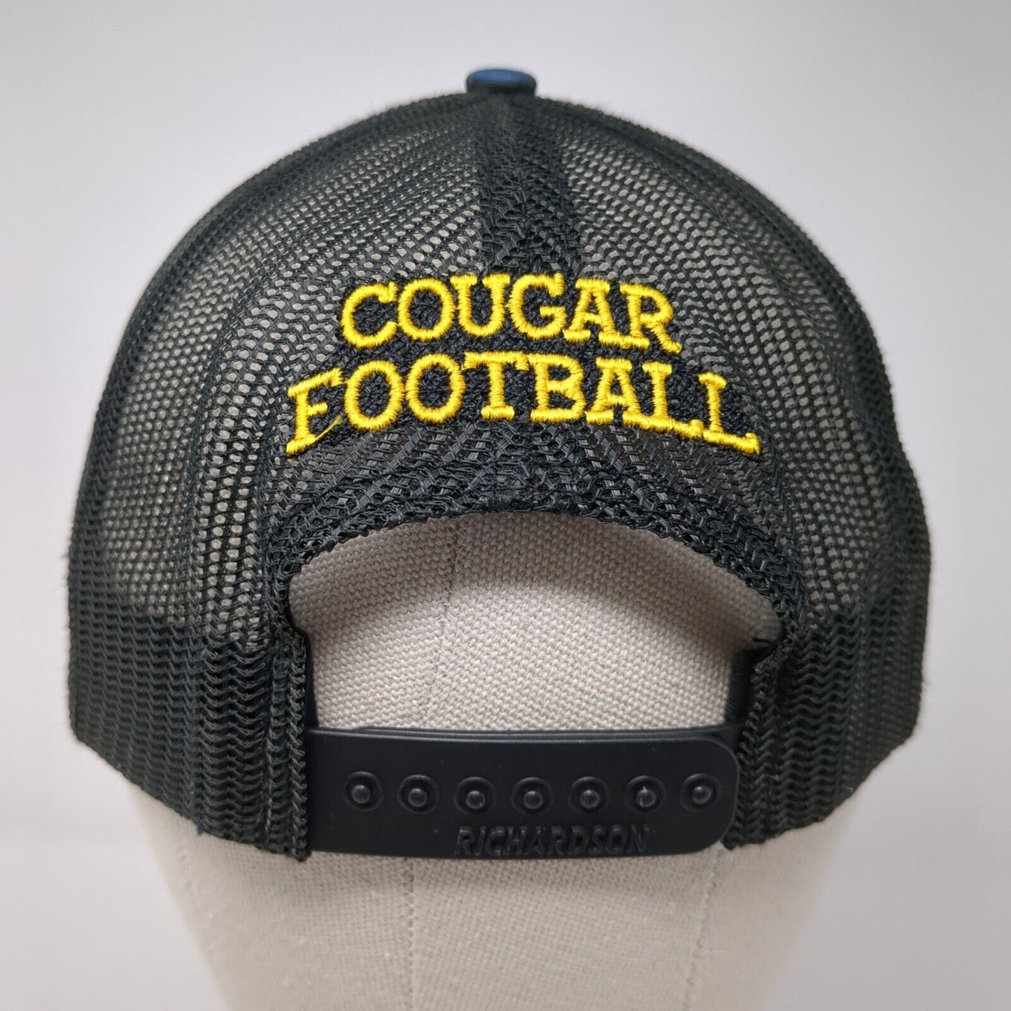 Cougar Football 112 Snapback Trucker Hat Blue One Size Mesh Back Richardson