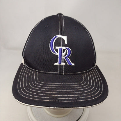 Idaho Rockies Fitted Mesh Back Trucker Hat Black SM-MED Embroidered