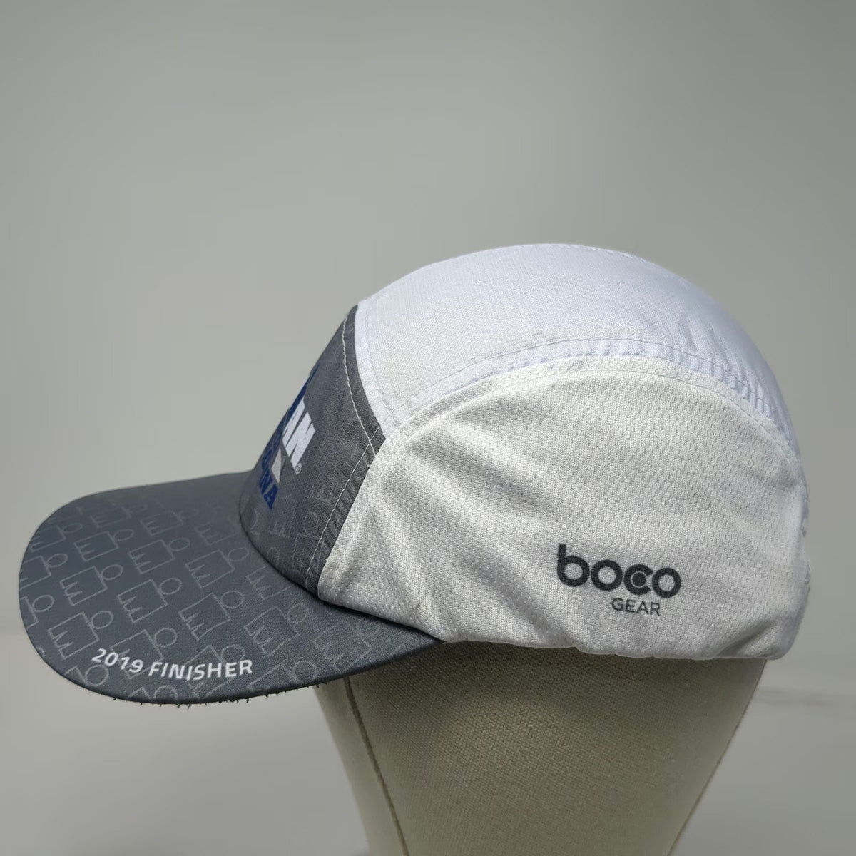 BOCO Gear Ironman 70.3 North Carolina 2019 Finisher 5 Panel Hat White One Size